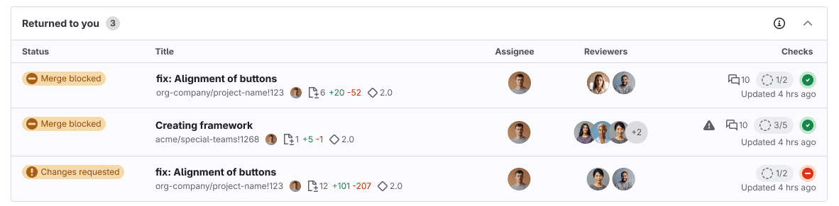 새로운 Merge request 홈페이지 화면. 출처=GitLab | 인포그랩 GitLab