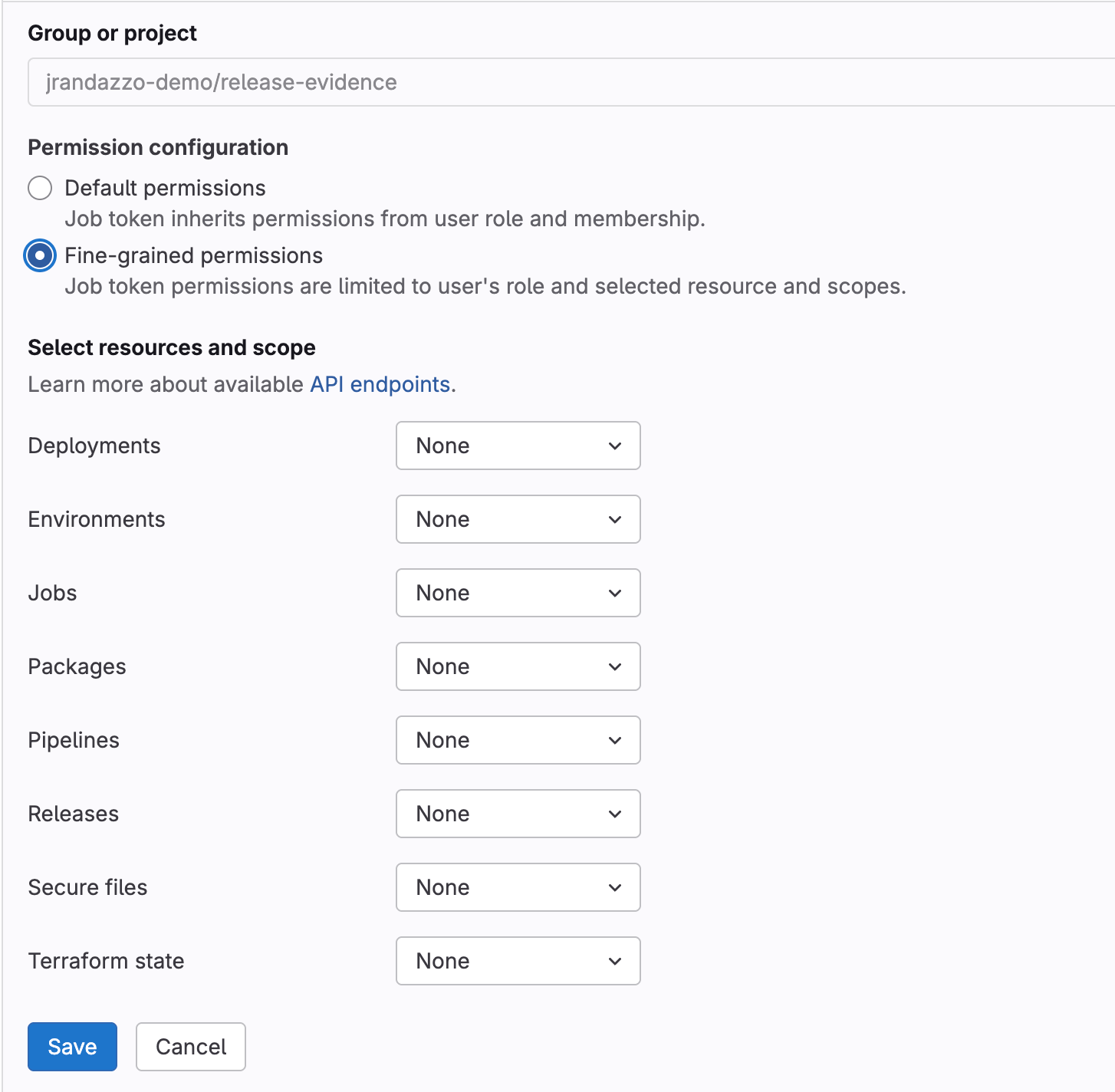 GitLab의 세분화된 권한 구성 화면. 출처=GitLab | 인포그랩 GitLab